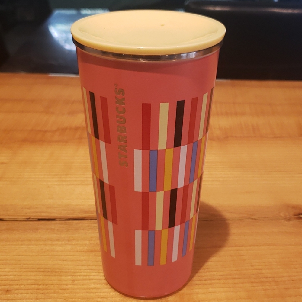 Starbucks travel mug.